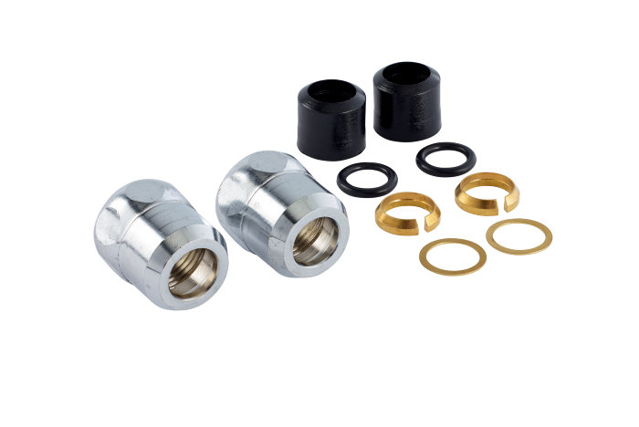 Nip omløber 3/8" x 10 mm krom